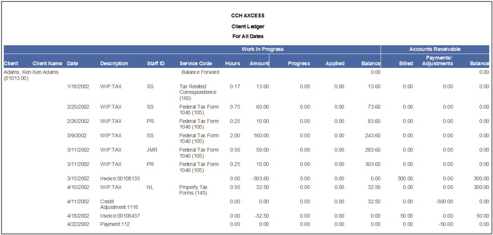 Client Ledger Template client ledger